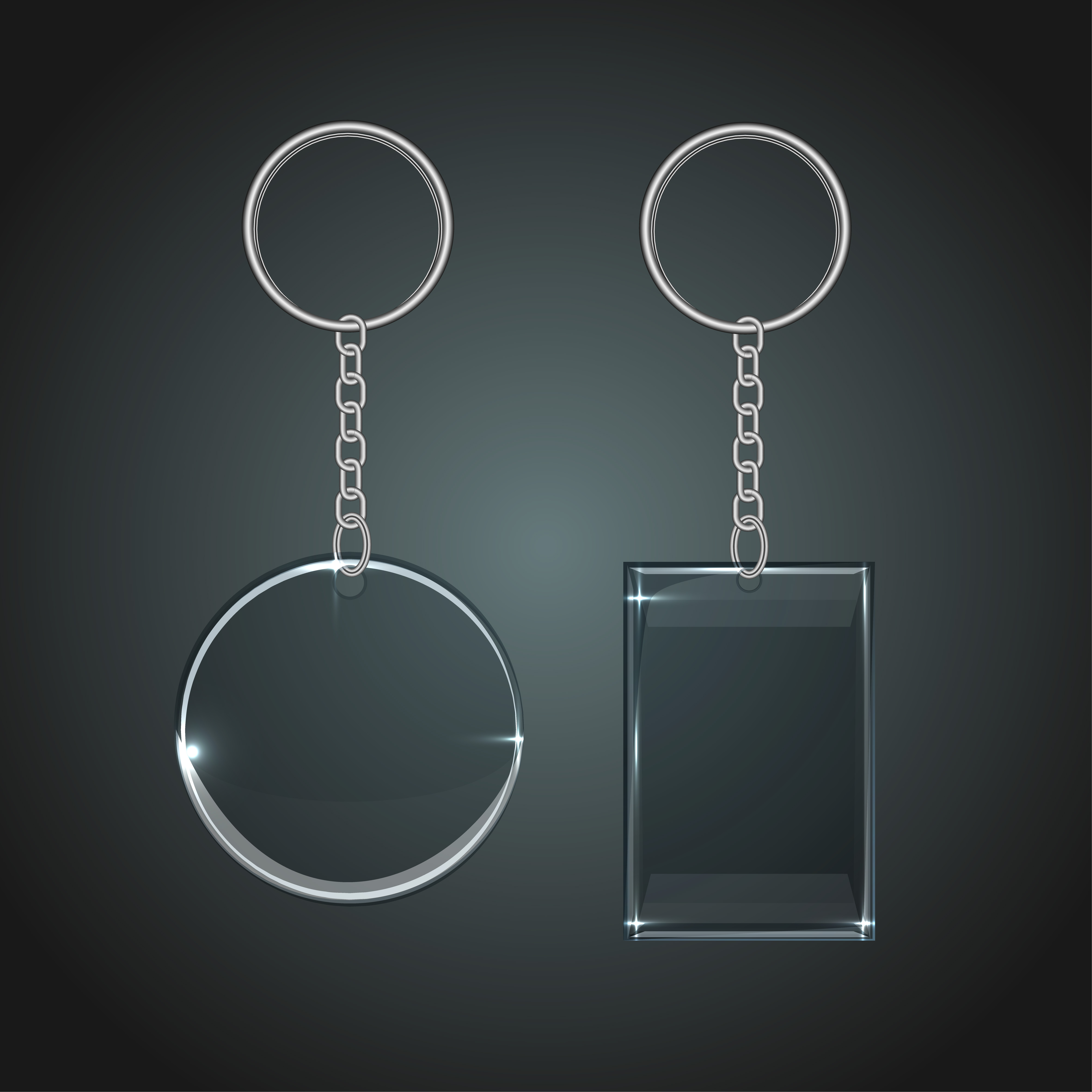 Shining keychain template vectors 05 Shining keychain template vectors 05