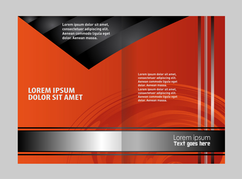 Black with red brochure cover template vector 06 Black with red brochure cover template vector 06