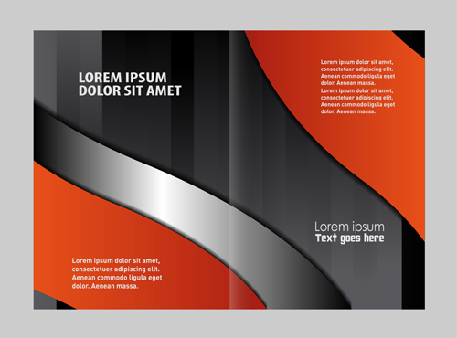 Black with red brochure cover template vector 07 Black with red brochure cover template vector 07