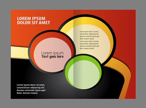 Black with red brochure cover template vector 08 Black with red brochure cover template vector 08