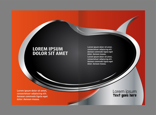 Black with red brochure cover template vector 09 Black with red brochure cover template vector 09