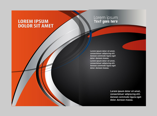 Black with red brochure cover template vector 10 Black with red brochure cover template vector 10