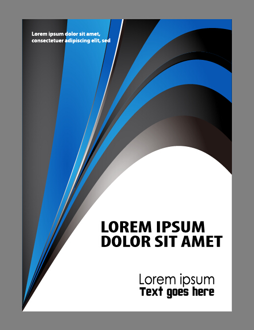 Blue styles brochure or flyer cover template vector 02 Blue styles brochure or flyer cover template vector 02