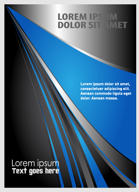 Blue styles brochure or flyer cover template vector 03 Blue styles brochure or flyer cover template vector 03