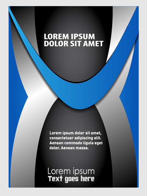 Blue styles brochure or flyer cover template vector 04 Blue styles brochure or flyer cover template vector 04