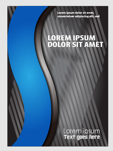 Blue styles brochure or flyer cover template vector 05 Blue styles brochure or flyer cover template vector 05