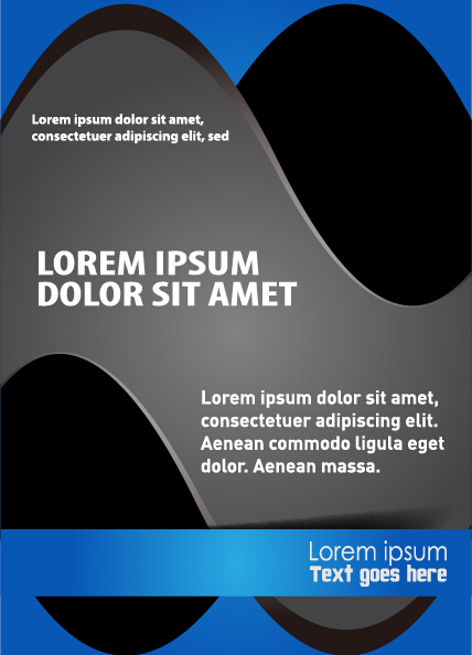 Blue styles brochure or flyer cover template vector 13 Blue styles brochure or flyer cover template vector 13