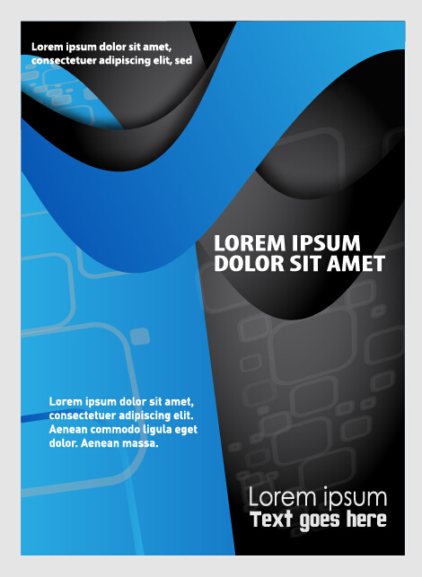 Blue styles brochure or flyer cover template vector 21 Blue styles brochure or flyer cover template vector 21