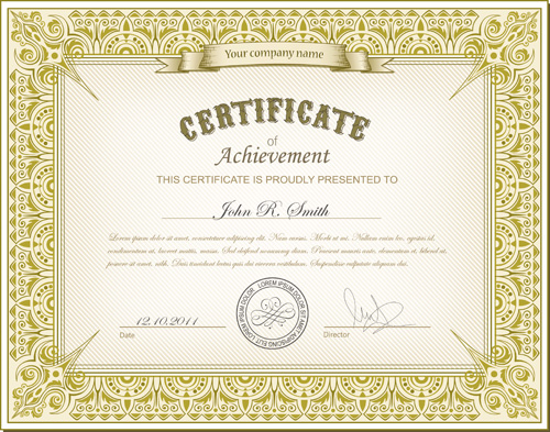 Best Certificates design vector set 01 Best Certificates design vector set 01