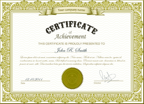Best Certificates design vector set 02 Best Certificates design vector set 02