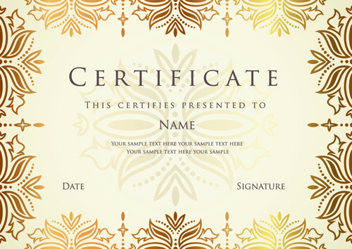 Best Certificates design vector set 06 Best Certificates design vector set 06