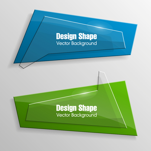 shape glass colorful banners 