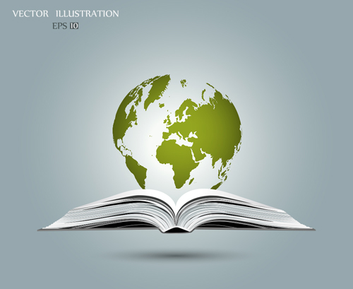 Ecology with book concepts template vector 06 Ecology with book concepts template vector 06
