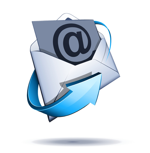 Email with blue arrow vector 03 Email with blue arrow vector 03