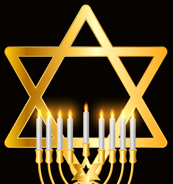Happy hanukkah background with candle vecotr 02 Happy hanukkah background with candle vecotr 02