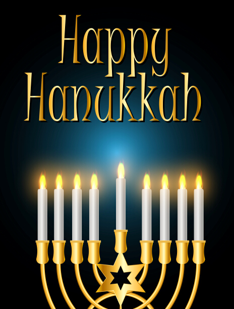 Happy hanukkah background with candle vecotr 04 Happy hanukkah background with candle vecotr 04
