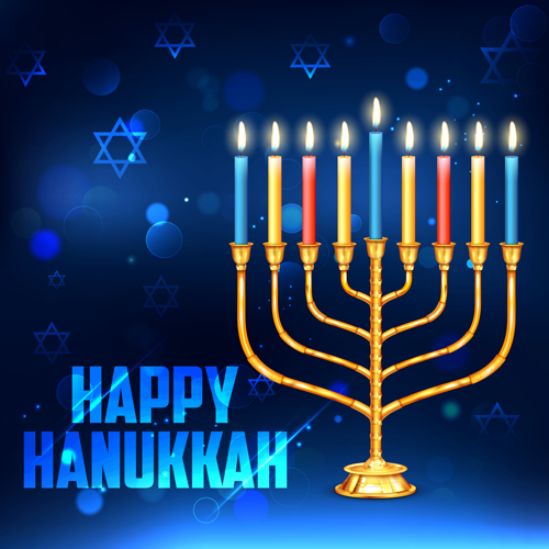 Happy hanukkah background with candle vecotr 06 Happy hanukkah background with candle vecotr 06