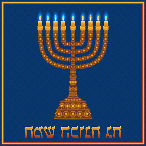 Happy hanukkah background with candle vecotr 11 Happy hanukkah background with candle vecotr 11
