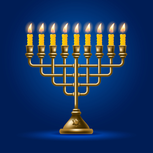 Happy hanukkah background with candle vecotr 13 Happy hanukkah background with candle vecotr 13