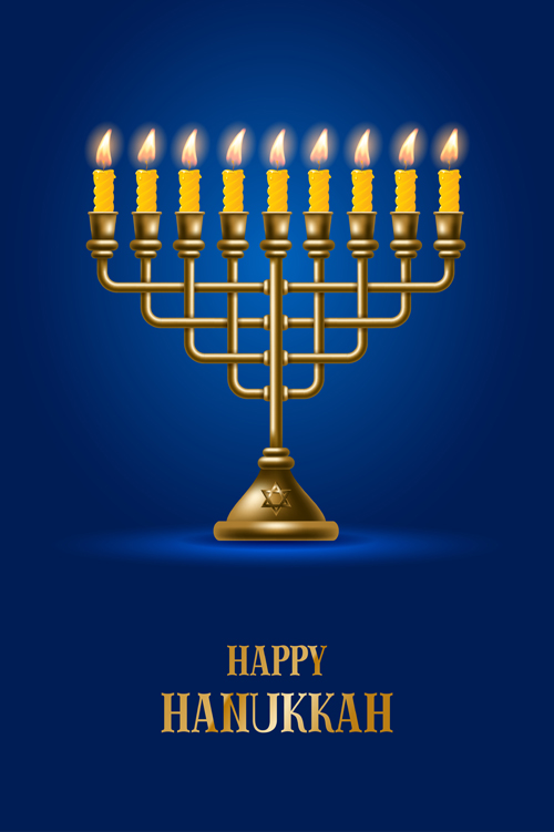 Happy hanukkah background with candle vecotr 14 Happy hanukkah background with candle vecotr 14
