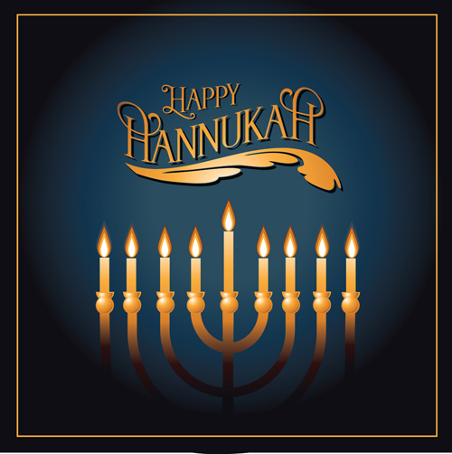 Happy hanukkah background with candle vecotr 15 Happy hanukkah background with candle vecotr 15