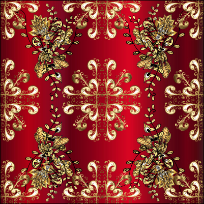 Luxury ornament floral pattern seamless vecrtor 17 Luxury ornament floral pattern seamless vecrtor 17