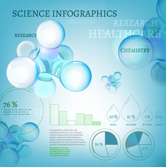 Modern science infographics vector set 02 Modern science infographics vector set 02