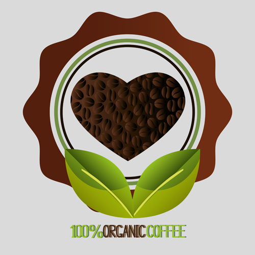 Organic coffee logos desgin vector 01 Organic coffee logos desgin vector 01