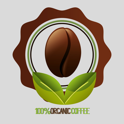 Organic coffee logos desgin vector 02 Organic coffee logos desgin vector 02