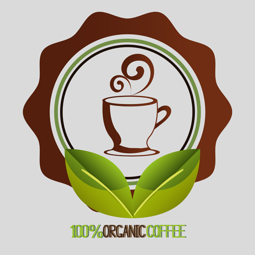Organic coffee logos desgin vector 03 Organic coffee logos desgin vector 03