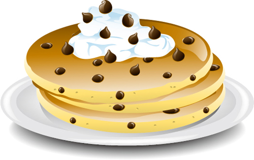 Pancake chocolate chip vector graphics Pancake chocolate chip vector graphics