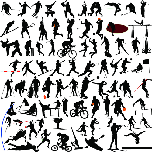 sports silhouette people 