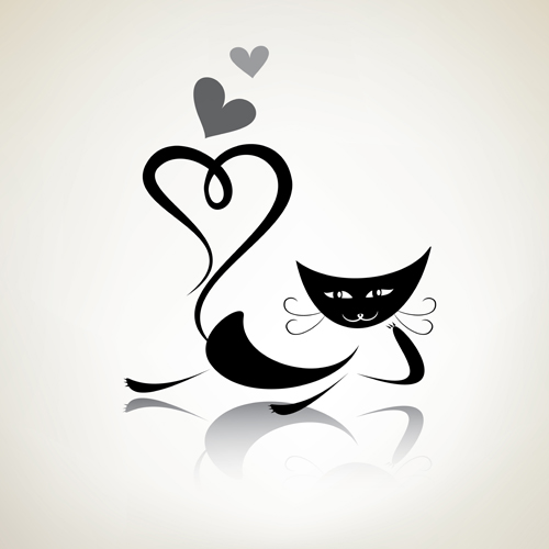 The offbeat cats vector design 03 The offbeat cats vector design 03