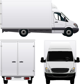 white van delivery cargo 