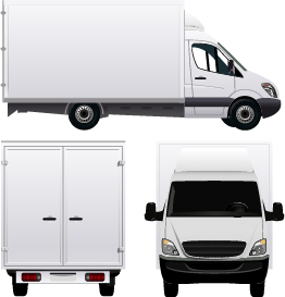 White cargo delivery van vector 01 White cargo delivery van vector 01