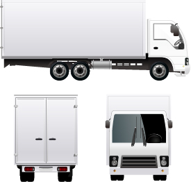 White cargo delivery van vector 02 White cargo delivery van vector 02