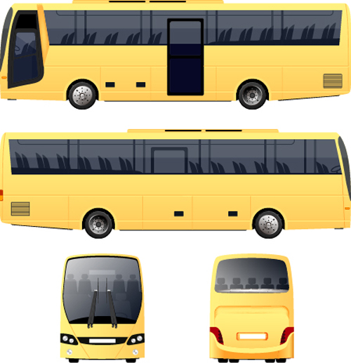 Yellow bus vector material Yellow bus vector material