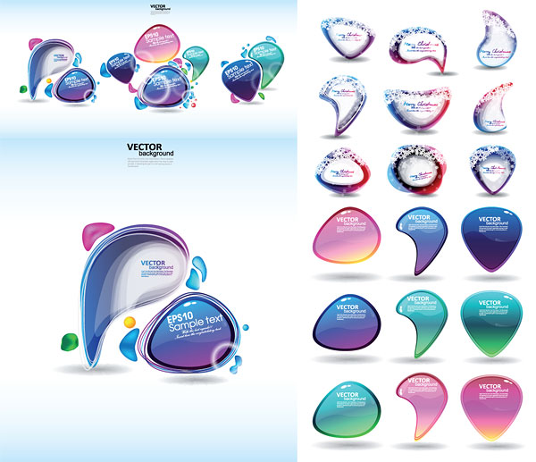 Fashionable dialogue bubbles vector Fashionable dialogue bubbles vector