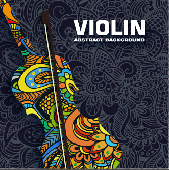 Art violin abstract background vector 01 Art violin abstract background vector 01