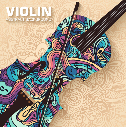Art violin abstract background vector 02 Art violin abstract background vector 02