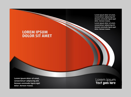 Black with red brochure cover template vector 04 Black with red brochure cover template vector 04