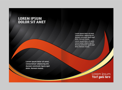 Black with red brochure cover template vector 05 Black with red brochure cover template vector 05