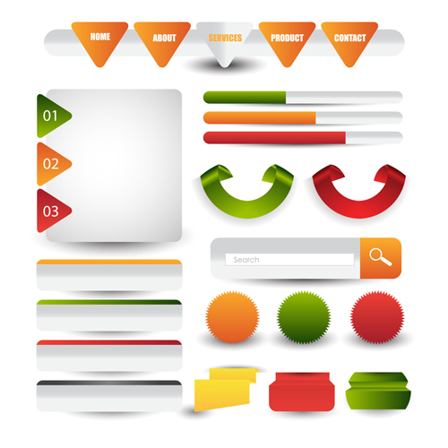 Business website template kit vector 17