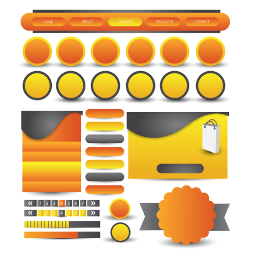 Business website template kit vector 19 Business website template kit vector 19