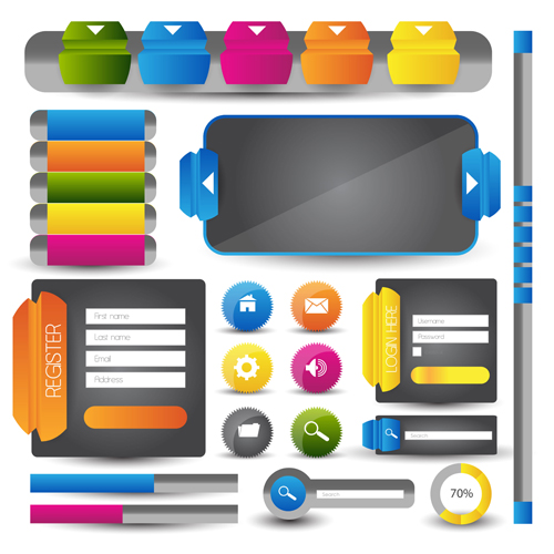 Business website template kit vector 23 Business website template kit vector 23