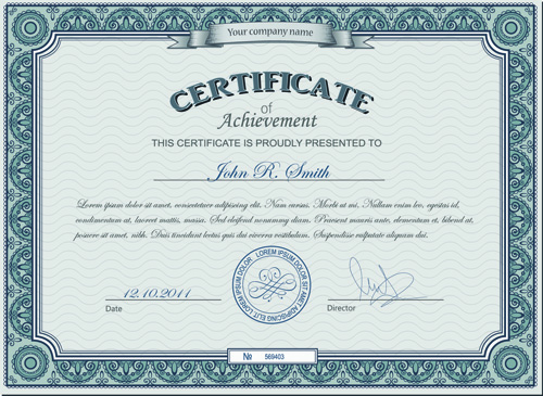 Best Certificates design vector set 08 Best Certificates design vector set 08