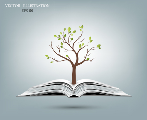 Ecology with book concepts template vector 04 Ecology with book concepts template vector 04