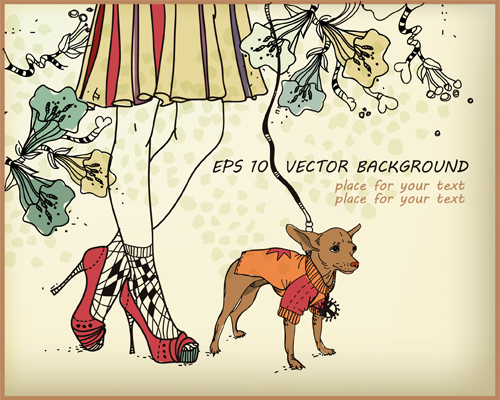 Fashion Girl elements vector set 01 Fashion Girl elements vector set 01