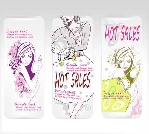 Fashion Girl elements vector set 04 Fashion Girl elements vector set 04