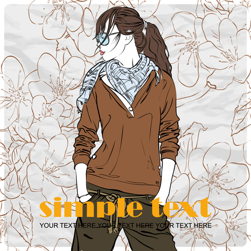 Fashion Girl elements vector set 05 Fashion Girl elements vector set 05